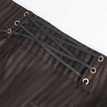 Load image into Gallery viewer, PT24802 COFFEE Steampunk striped suit trousers