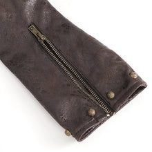 Load image into Gallery viewer, AS18202 Brown Punk halter single shoulder women short jacket