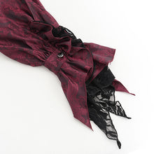Load image into Gallery viewer, SHT140 paisley Jacquard Shirt with Detachable mesh Bow Tie