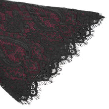 Load image into Gallery viewer, SKT24502 Red floral Lace Long Sleeve Gothic Dress