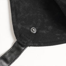 Load image into Gallery viewer, AS310 Foil-stamped twill punk handbag with bat-wing hem