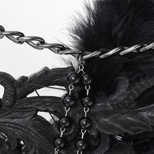 Load image into Gallery viewer, EAS045 Gothic Wood-Grain Cross Chain Decorative Winged Scepter