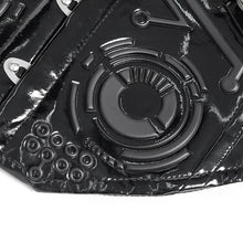 Load image into Gallery viewer, AS312 Punk-style patent leather belt with embossed detailing