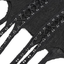 Load image into Gallery viewer, TT294 Punk turtleneck tree branch pattern T-shirt