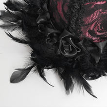 Load image into Gallery viewer, EAS038 Gothic rose feather branch decorated hat