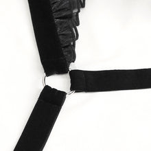 Load image into Gallery viewer, AS159 Shoulder ruffled lace-up maid body harness