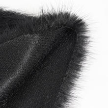 Load image into Gallery viewer, AS323 Black plush V-shaped mid-length leg warmers