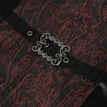 Load image into Gallery viewer, WT07602 wine Gothic jacquard peak lapel swallowtail men's suit vest