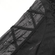 Load image into Gallery viewer, SHT127 Gothic pleated dark pattern balloon sleeve shirts