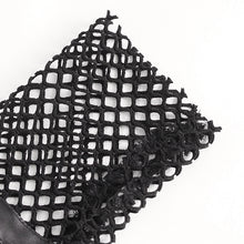 Load image into Gallery viewer, GE028 Punk big diamond mesh faux leather studded sleeves