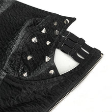 Load image into Gallery viewer, CST007 Patterned Leather lace-up Studded Punk Corset