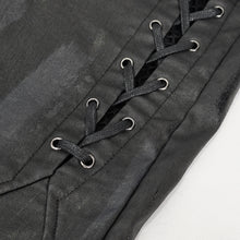 Load image into Gallery viewer, PT205 Side straps Thigh mesh women's leather trousers