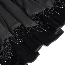 Load image into Gallery viewer, ECA021 Feather-decorated neckline faux silk Gothic shawl