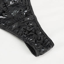 Load image into Gallery viewer, SST021 Pentagram Embossed Strappy One-Piece Swimsuit