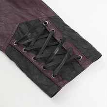 Load image into Gallery viewer, CT26902 Punk pleated leather long coat