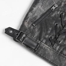 Load image into Gallery viewer, WT096 Punk two-tone faux leather vest