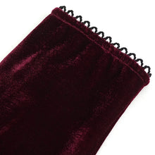 Load image into Gallery viewer, GE02502 Wine velvet strap gloves