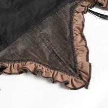 Load image into Gallery viewer, WT10002 Whole-Garment Enzyme-Washed, Two-Tone Woven Steampunk Cropped Vest