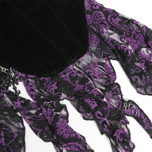 Load image into Gallery viewer, ECST01402 Gothic Corset with Long Beaded Tassels at the Bust
