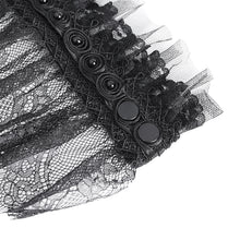 Load image into Gallery viewer, EAS015 Eyelash lace and pleated lace stand collar