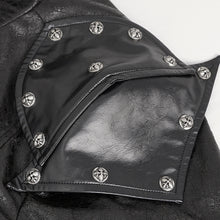 Load image into Gallery viewer, CT22301 Cracked leather stand collar long men's jacket