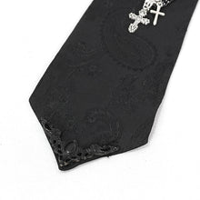 Load image into Gallery viewer, AS151 Gothic Rose dark fringe Men's Tie