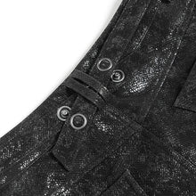 Load image into Gallery viewer, PT282 Punk curly long-haired snake-print leather shorts