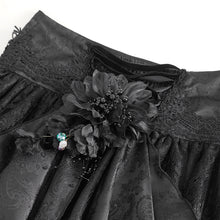 Load image into Gallery viewer, SKT19801 Black Gothic Paisley High Waist Skirt