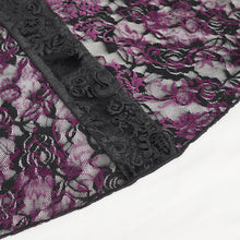 Load image into Gallery viewer, EPT01402 Black and purple Gothic velveteen embossed flared pants