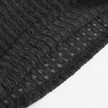 Load image into Gallery viewer, TT265 Punk big diamond mesh striped embossed knitted women's T-shirt