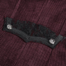 Load image into Gallery viewer, CT23802 Wine Men long chenille coat