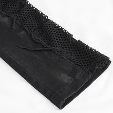Load image into Gallery viewer, PT210 punk ripped mesh lace up trousers