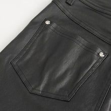 Load image into Gallery viewer, PT218 Women's asymmetrical faux leather trousers