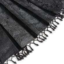 Load image into Gallery viewer, ESKT068 Shiny Cashew Jacquard Lace Horse-face Skirt