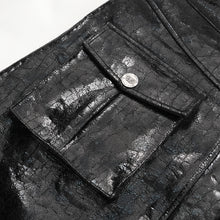 Load image into Gallery viewer, SKT225 Punk shiny cracked rubber men kilt