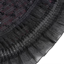Load image into Gallery viewer, SKT25901 Sequined Mesh and Flat Grid-Paneled Lolita Miniskirt
