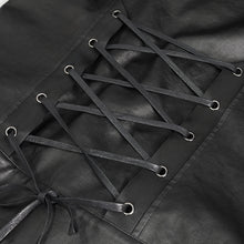 Load image into Gallery viewer, CT207 Punk Rivets Studded Webbing Faux Leather Men's Short Jacket