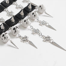 Load image into Gallery viewer, AS292 Punk-style choker with skull pendant