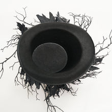 Load image into Gallery viewer, AS283 Gothic Twig and Rose Mini Top Hat