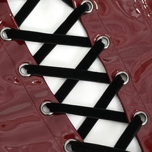 Load image into Gallery viewer, CST00602 Red patent leather strappy corset