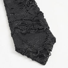 Load image into Gallery viewer, AS148 Ripped skull tie with metal buckle on both sides