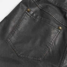 Load image into Gallery viewer, PT301 Punk-style Straight-Leg Faux Leather Trousers (Convertible into Shorts)