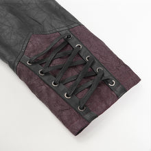 Load image into Gallery viewer, CT26901 Punk pleated leather long coat