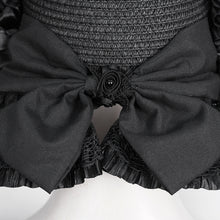 Load image into Gallery viewer, EAS020 Gothic slit bowtie straw hat