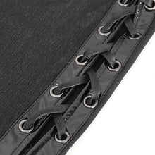 Load image into Gallery viewer, SKT193 Punk dark pattern knitted leather halterneck dress