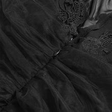 Load image into Gallery viewer, ESKT081 V-Neck Open-Back Mesh Puffy Fishtail Dress