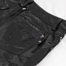 Load image into Gallery viewer, PT230 Punk patent leather double row eyelet men's trousers