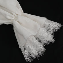 Load image into Gallery viewer, SHT08302 white daily Gothic Lantern Sleeve Shirts