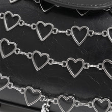Load image into Gallery viewer, AS218 Punk Heart-shaped  Chain Crossbody cylinder bag