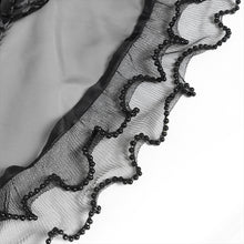 Load image into Gallery viewer, ESKT07802 Black and Red Velvet Paneling with Soft Rose Mesh Gothic Skirt